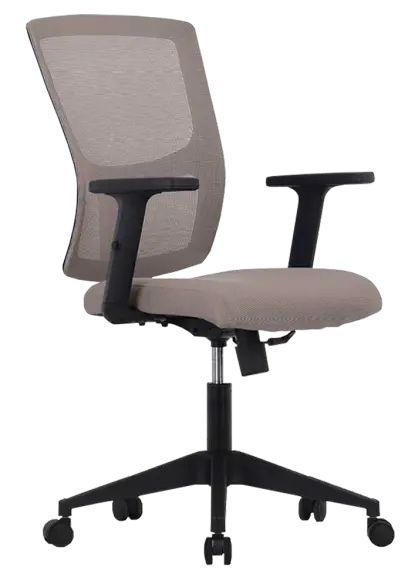 VALERIO židle kancelářská, látka šedá